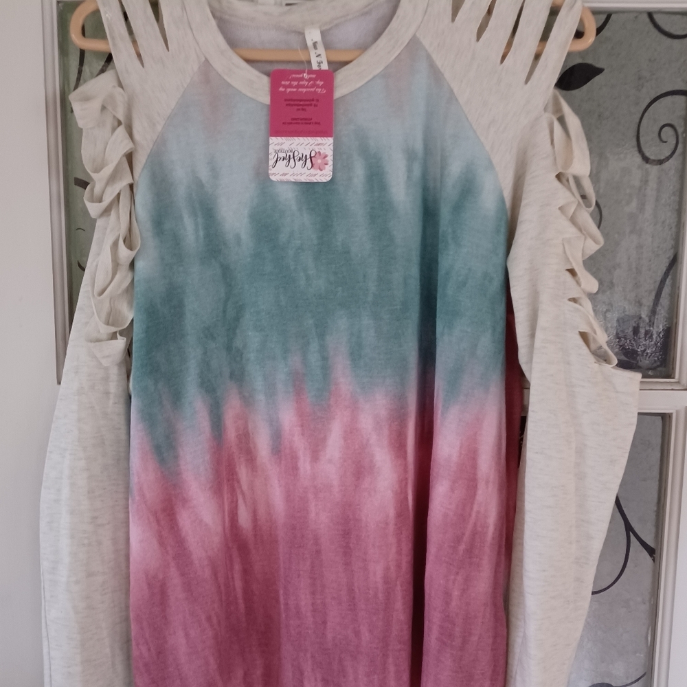 Tie dye top women's size small long sleeve